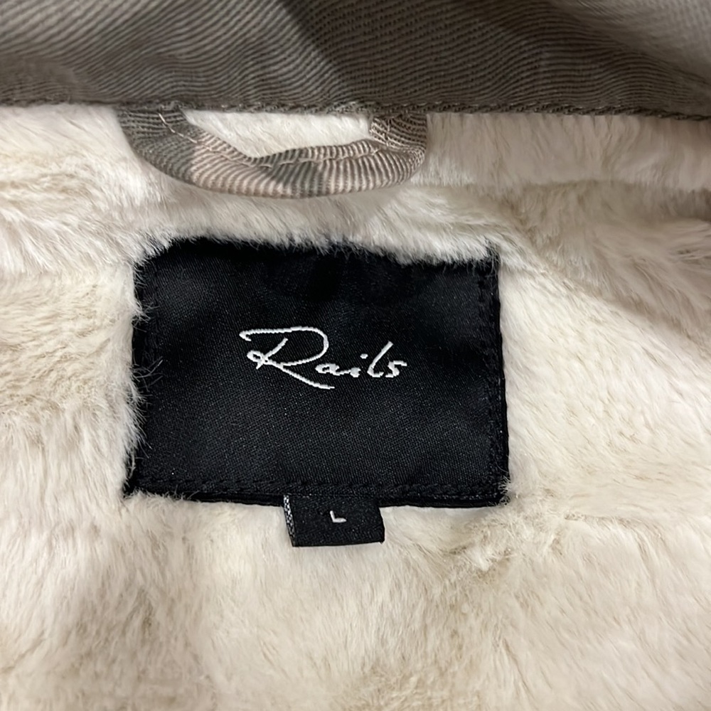 Rails Whitaker Sage Camo Jacket Faux Shearling Li… - image 6